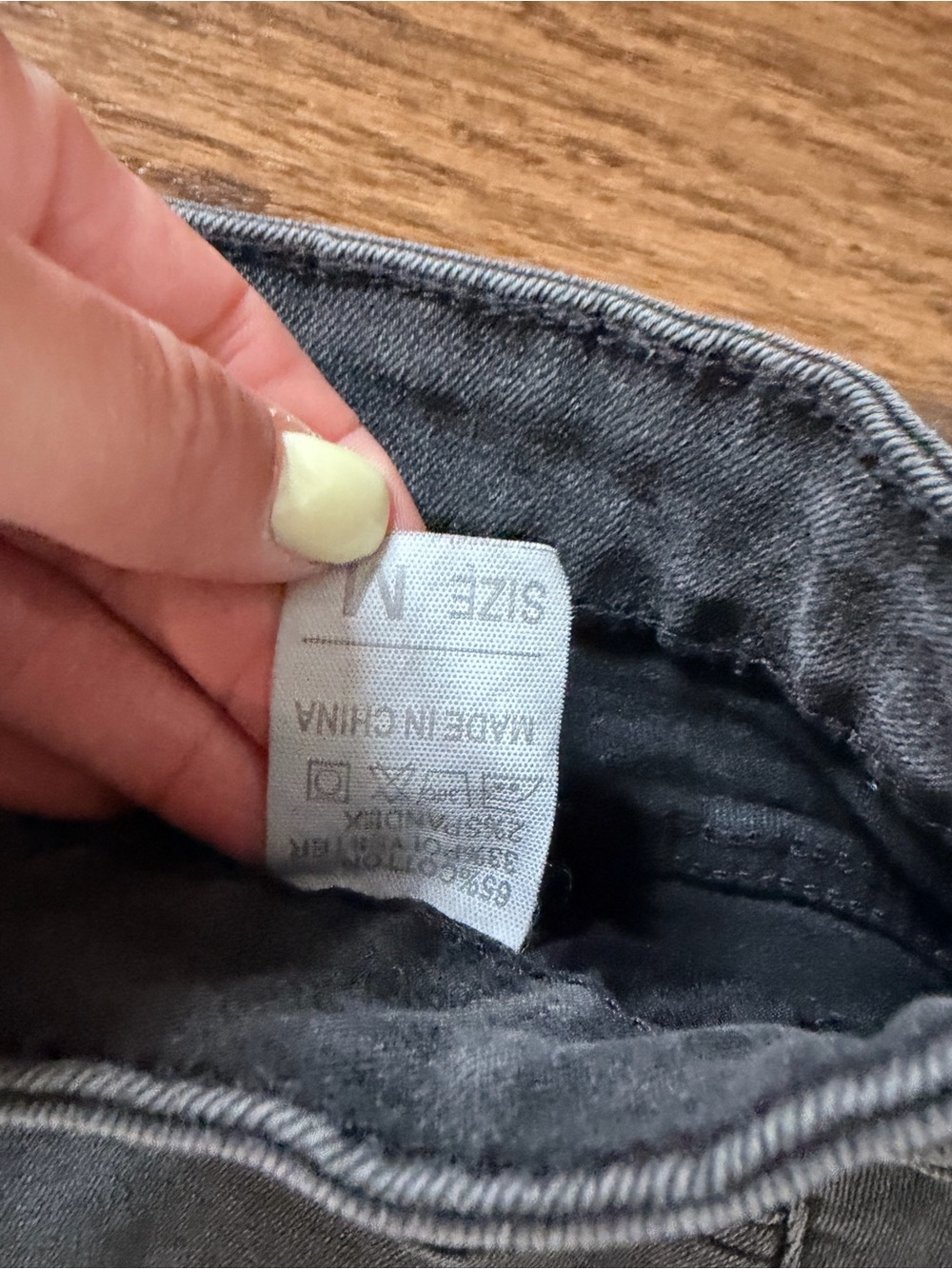 Black/Gray Cargo Pocket Denim Mini Skirt - Picture 3 of 3